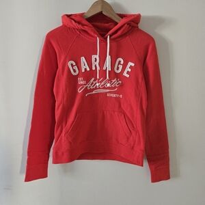 Garage Vintage Y2K 2000s Orange Logo Hoodie Small